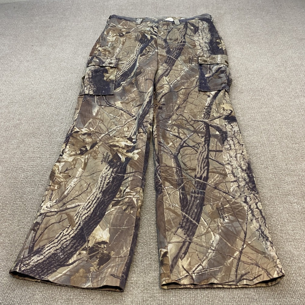VTG Woolrich Pants Mens Medium 35x33 Camo Cargo Saddle-Cloth Hunting Realtree
